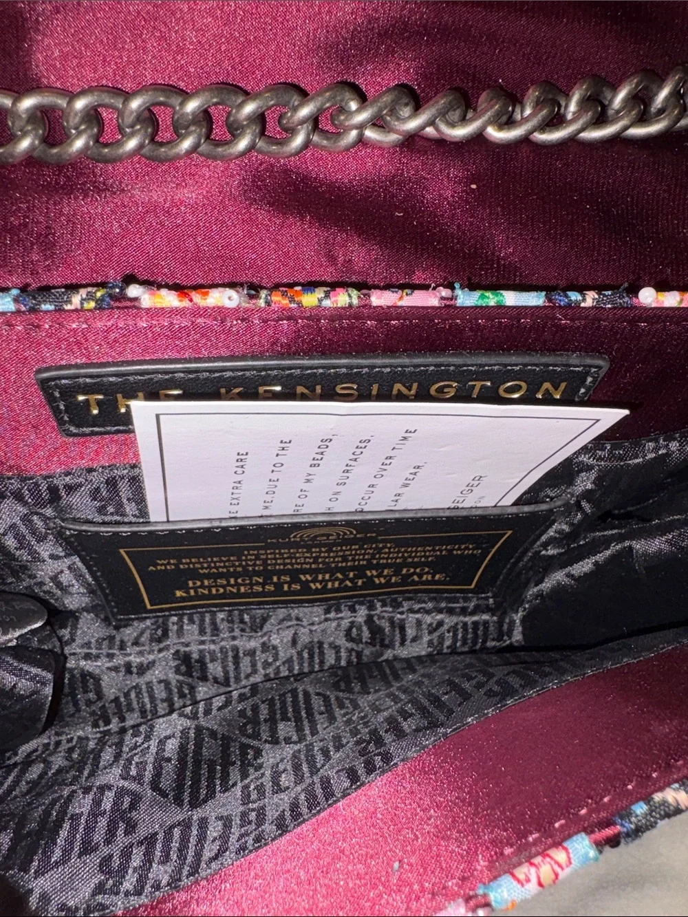 Kurt Geiger Multicolor Woven Floral Shoulder Bag